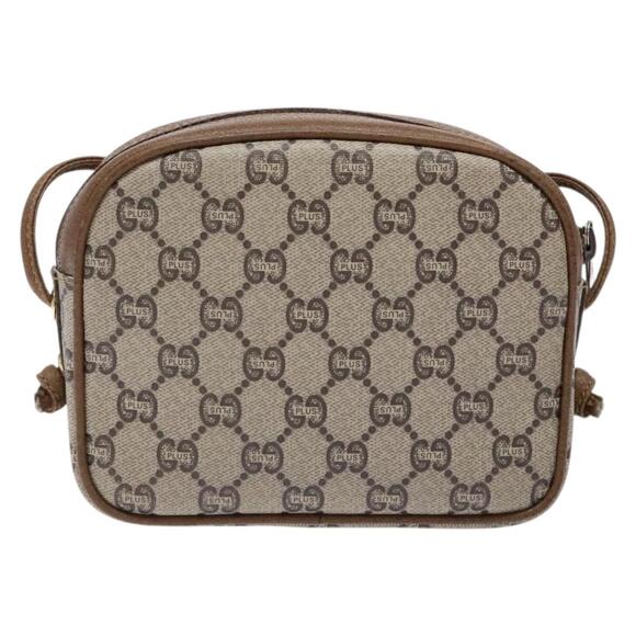 GUCCI GG Plus Supreme Shoulder Bag Pvc Beige Gold - Picture 3 of 16